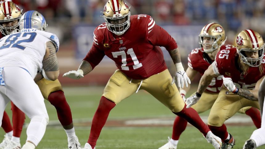 49ers left tackle Trent Williams earns No. 1 spot in the AP's top 5 offensive linemen rankings