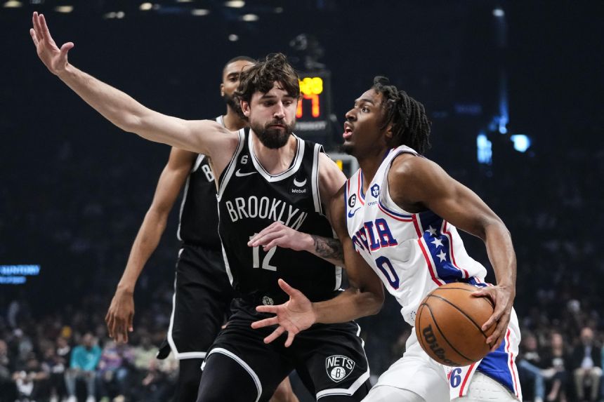 76ers complete sweep of Nets 96-88 with Embiid sidelined