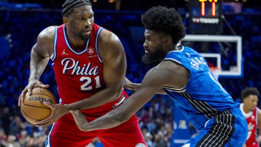 76ers play their season finale without All-Star center Joel Embiid because of a knee injury