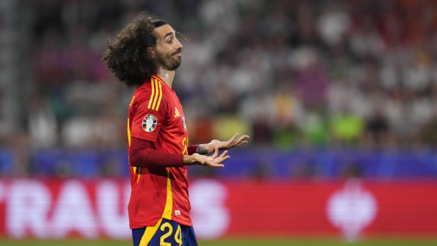 Aggrieved German supporters jeer Spain's Marc Cucurella during Euro 2024 semifinal vs. France