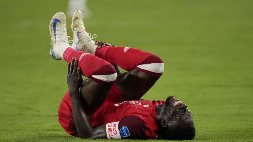 Alphonso Davies leg X-ray negative, Canada coach Marsch says his status for Saturday unclear