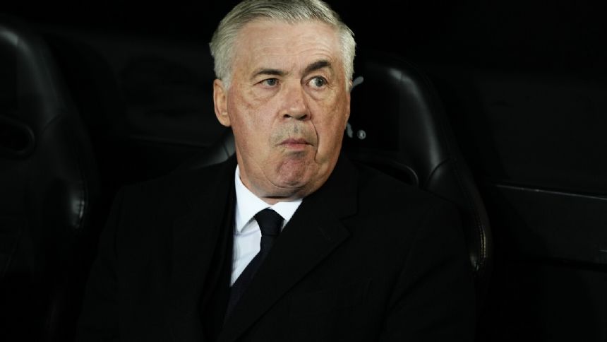 Ancelotti has doubts on defense for Real Madrid's return game against Leipzig in Champions League