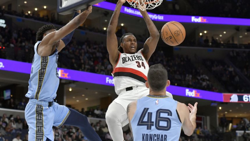 Anfernee Simons scores 30 points, Trail Blazers beat Grizzlies 107-100 in OT