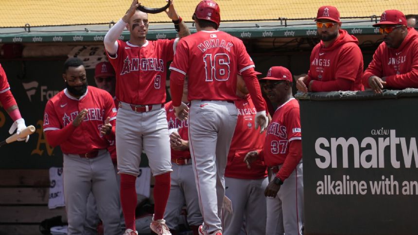 Angels rally against Oakland bullpen in final scheduled visit to Coliseum, beat A's 8-5