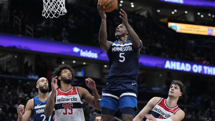 Anthony Edwards scores 38 as Timberwolves return to form, beat Wizards 118-107