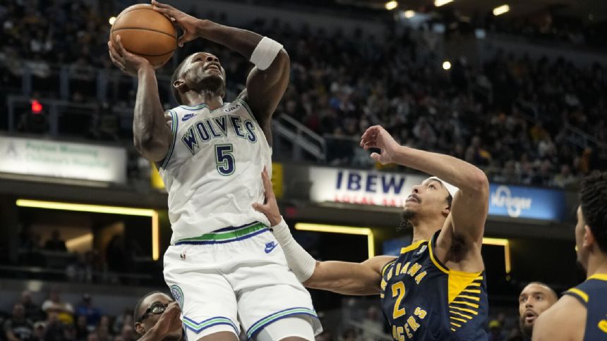 Anthony Edwards scores 44, ends game with block as Timberwolves beat Pacers 113-111