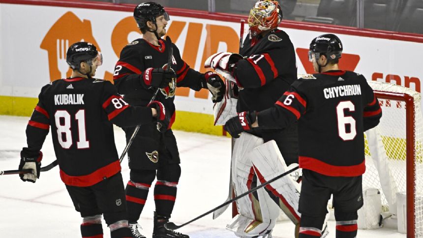 Anton Forsberg makes 45 saves in Senators' 5-1 victory over Sabres