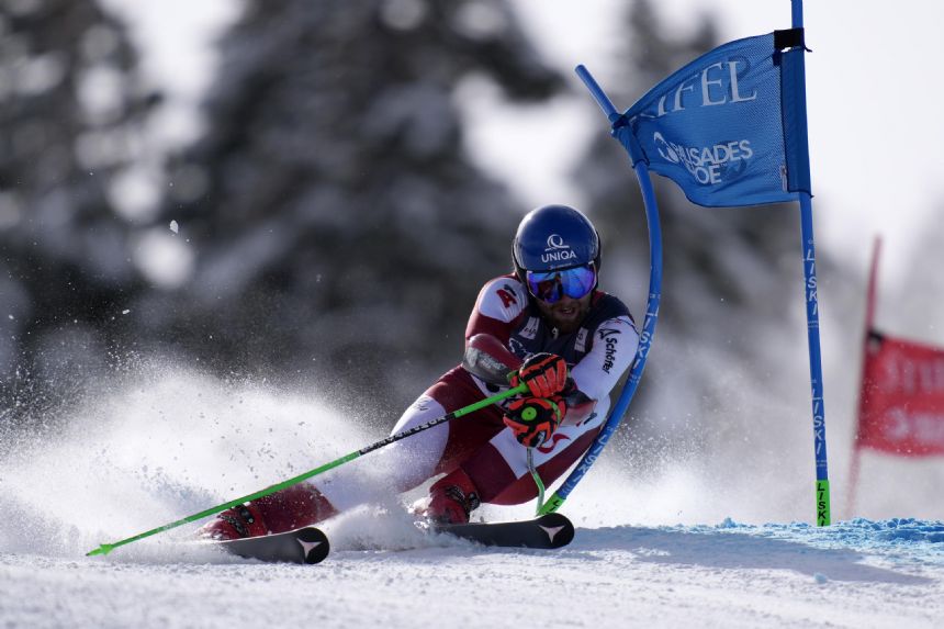 Austrian Marco Schwarz takes win in tight giant slalom race