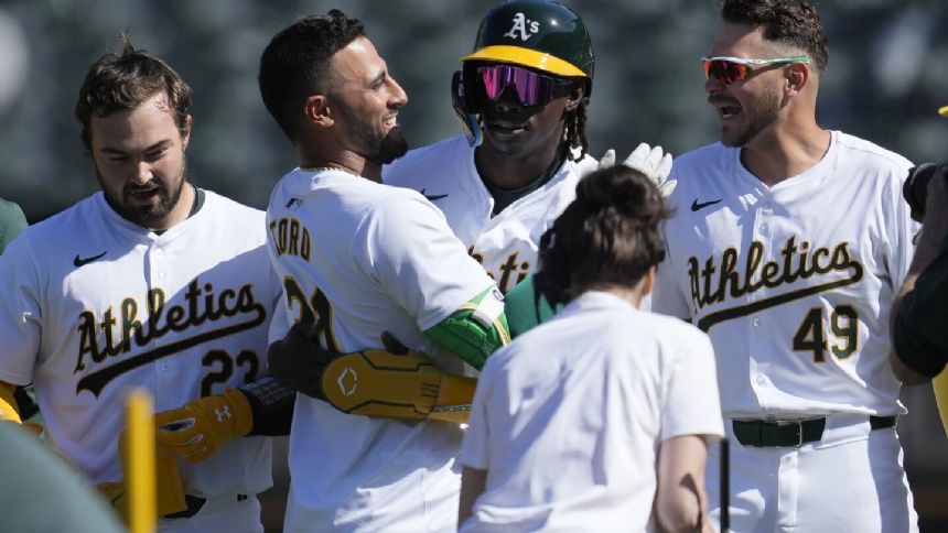 A's get first win on Toro's walk-off walk, beat Guardians 4-3 before just 4,118 fans