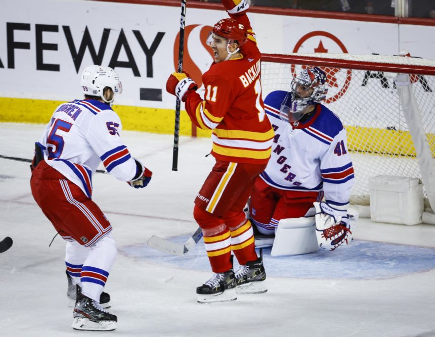 Backlund Scores In OT As Flames Stop Rangers' Win Streak - Sunday ...