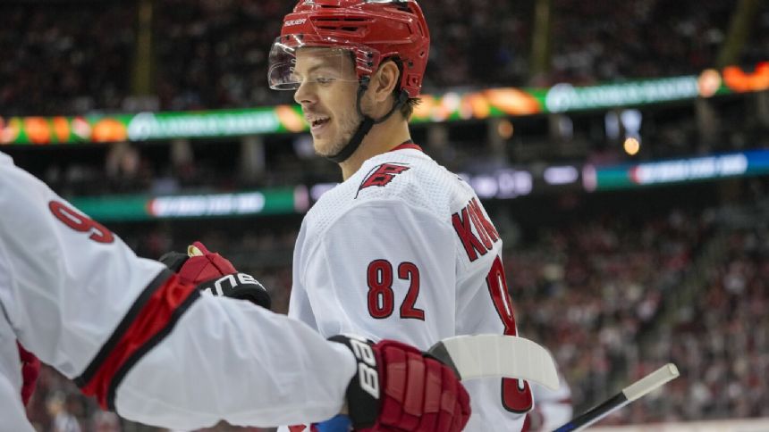 Bad-angle goal by Jesperi Kotkaniemi gives Hurricanes a 4-2 win over the Devils