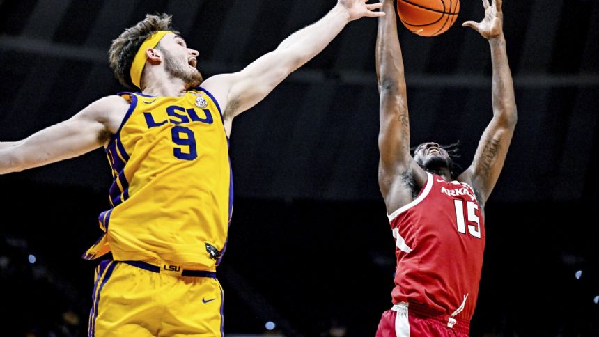 Baker's 25 points power LSU to a 95-74 romp past Arkansas