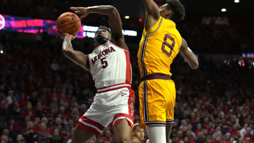 Ballo dominates inside, No. 5 Arizona overpowers rival Arizona State 105-60