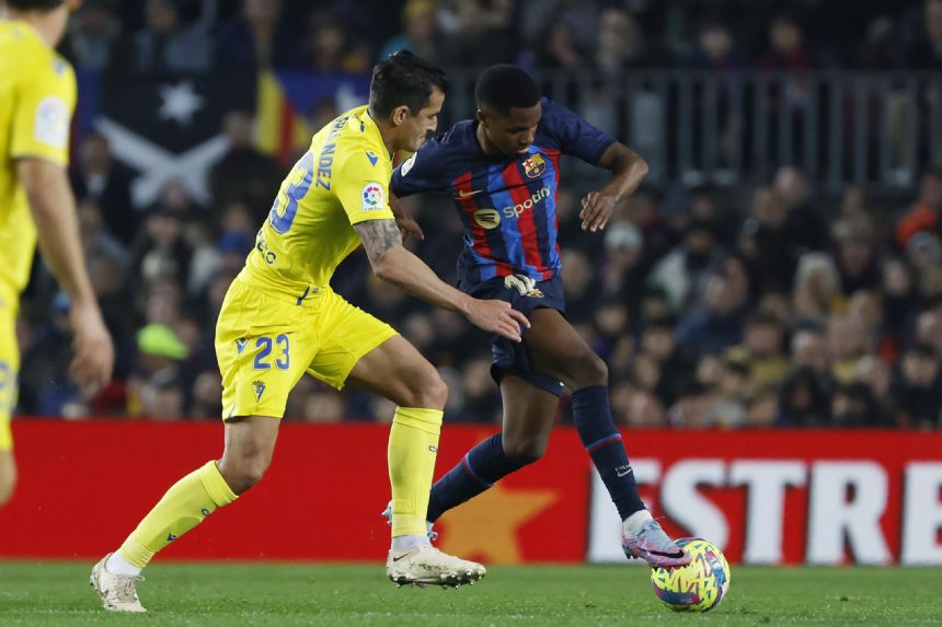 Barcelona forward Ansu Fati out with bruised knee