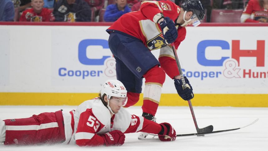 Barkov scores twice, Reinhart seals it in shootout to give Panthers 3-2 win over Red Wings
