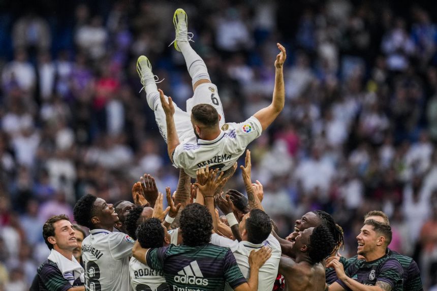 Benzema scores in final game with Madrid; Vinicius Junior back in team after racial abuse