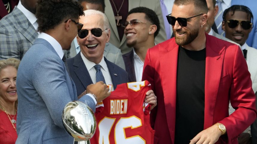 Biden is hosting the Kansas City Chiefs minus Taylor Swift to celebrate the team's Super Bowl title