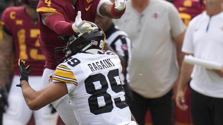 Big Ten reprimands Iowa's Nico Ragaini for his obscenity-laced comment about officiating
