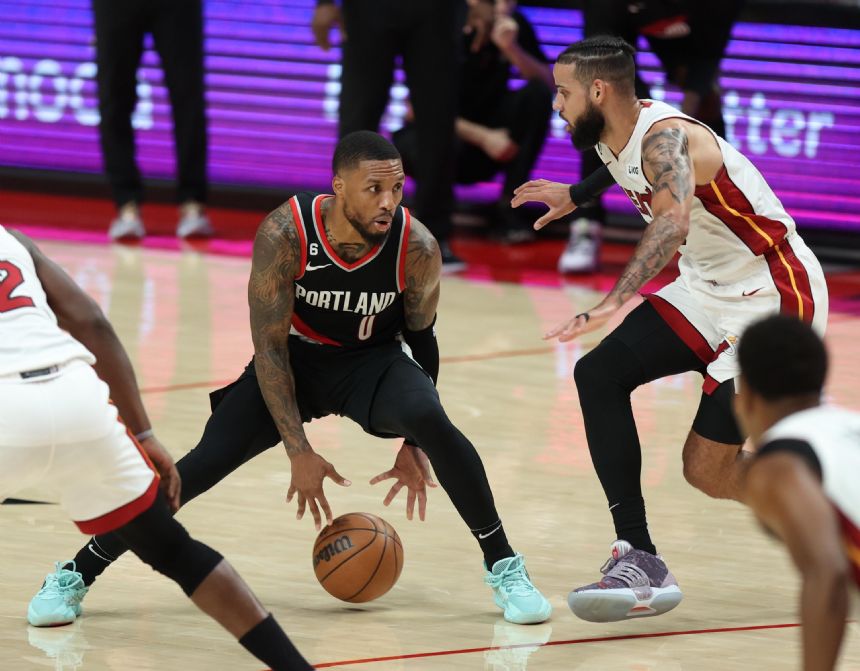 Blazers' Lillard has calf strain, re-evaluated in 1-2 weeks