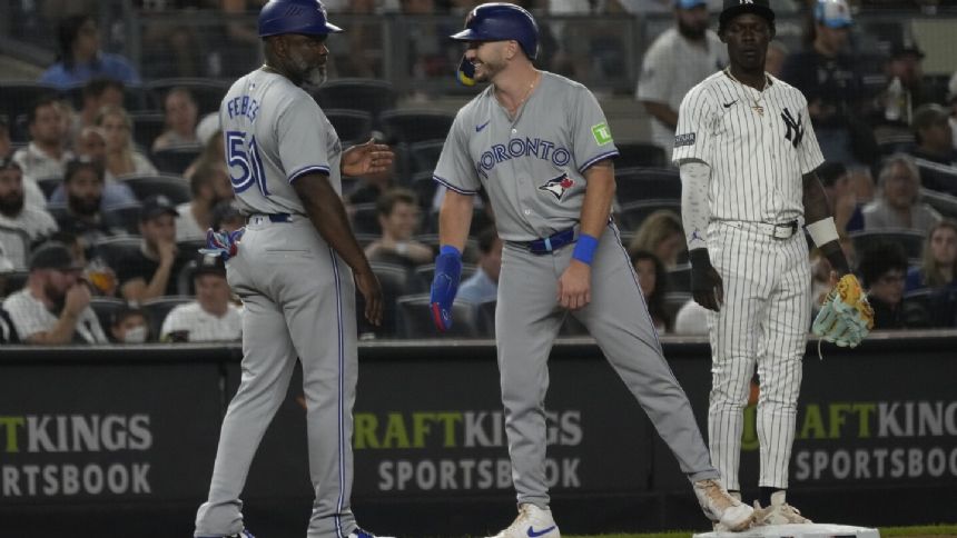 Blue Jays beat Yankees 8-5, overcome Judge's 40th home run as Torres pulled after 3 innings