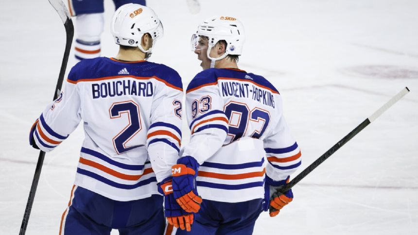 Bouchard scores tiebreaking goal in third period as Oilers beat Flames 4-2