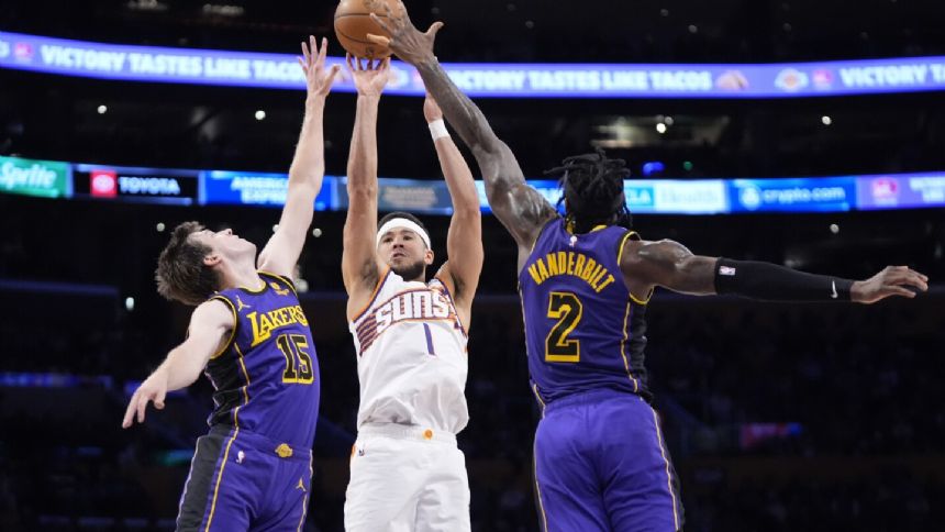 Bradley Beal scores 37, Devin Booker adds 31 as Suns roll to a 127-109 victory over Lakers