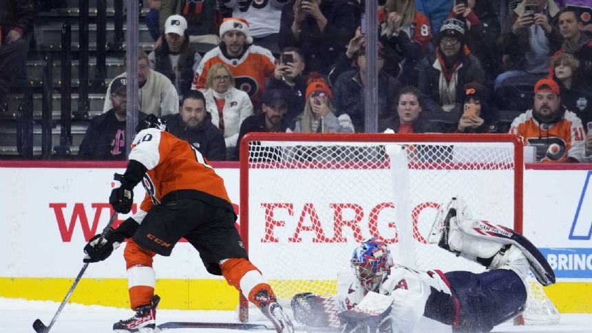 Brink scores in shootout, regulation to lead Flyers over Capitals, 4-3