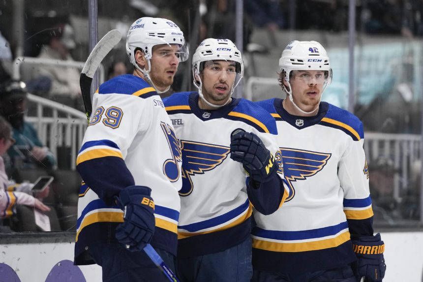 Buchnevich, Kyrou lead Blues past Sharks 6-3