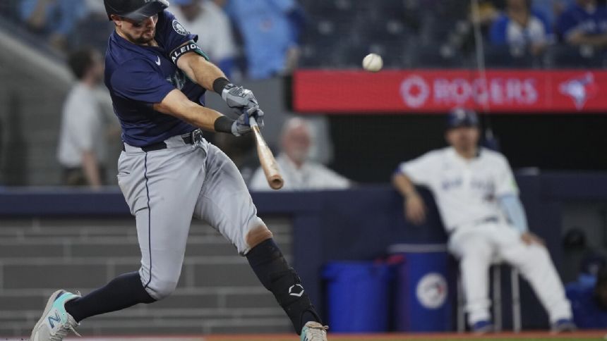 Cal Raleigh hits 2-run HR in 10th inning, Mariners beat Blue Jays 6-1 to avoid sweep