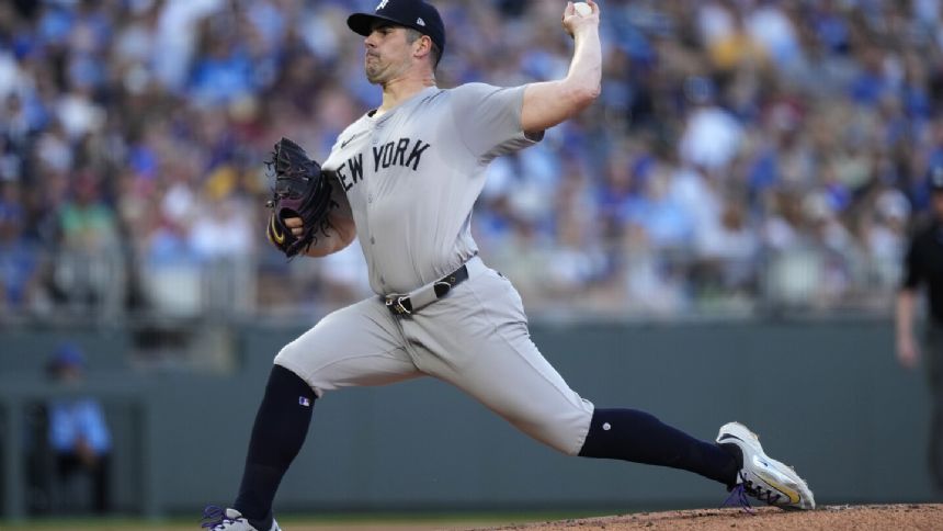 Carlos Rodon wins his 7th straight start by pitching the Yankees past the Royals 4-2