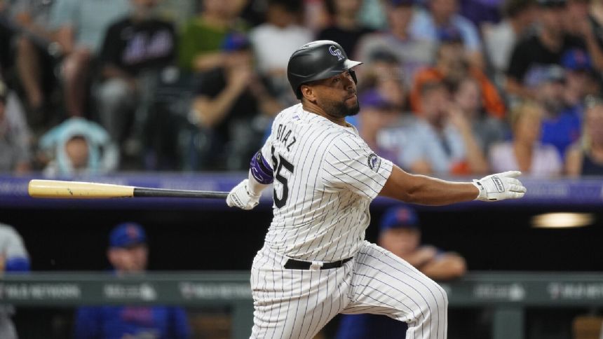 Cave homers, Diaz has 2 hits and 2 RBIs to lift the Rockies to a 6-3 win over the Mets