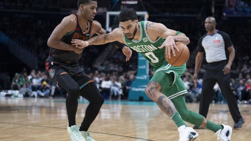 Celtics star Jayson Tatum sidelined Monday night vs Pistons with ankle injury