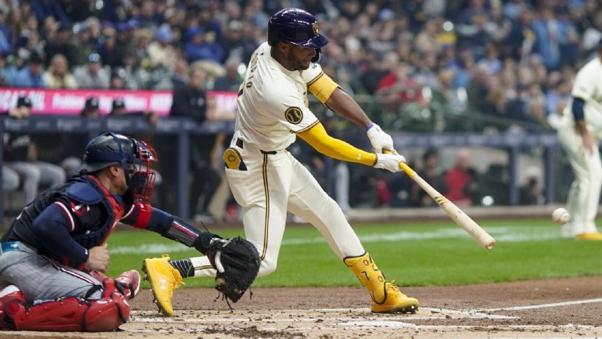 Chourio hits RBI single in first home plate appearance. Brewers beat Twins 3-2 and improve to 4-0