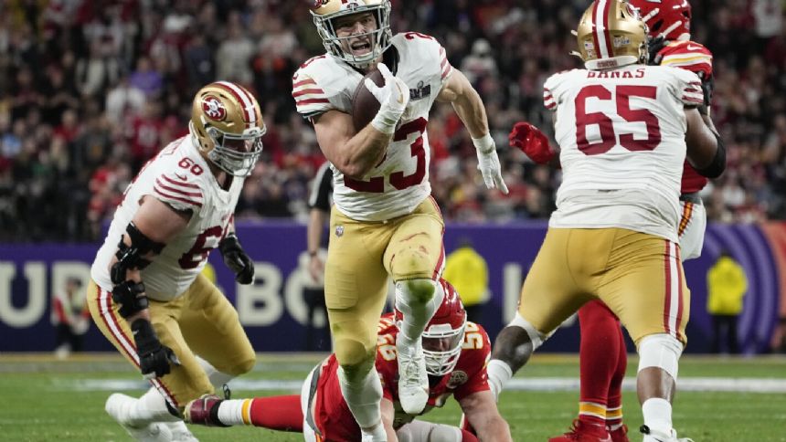 Christian McCaffrey picked as the top running back in the AP's NFL Top 5 rankings