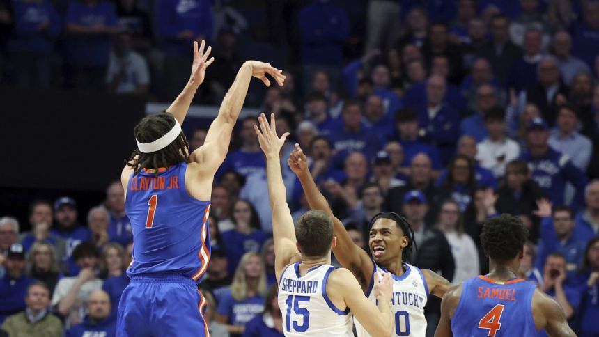 Clayton makes 7 3-pointers, including go-ahead in OT to lift Florida past No. 10 Kentucky 94-91