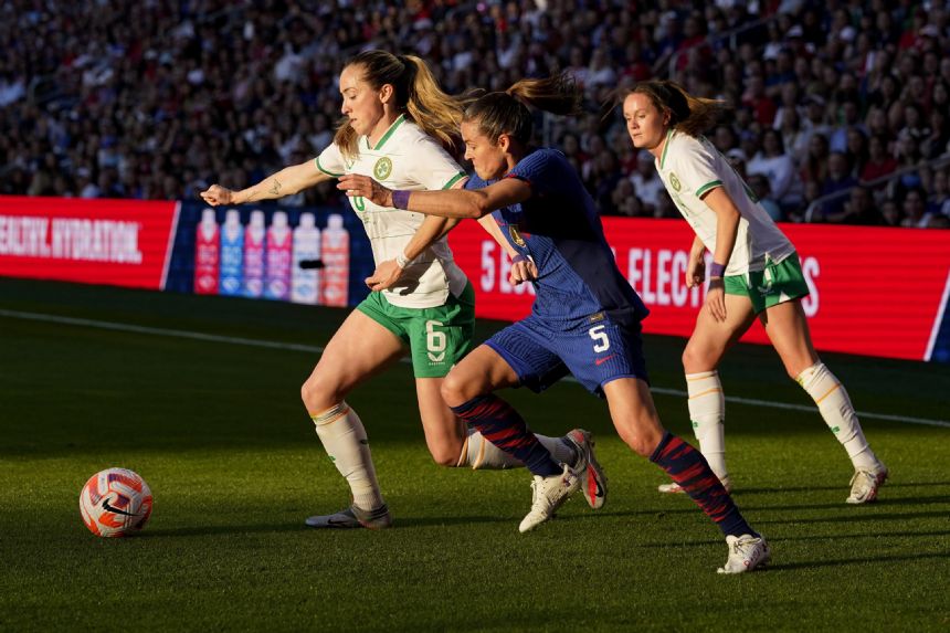 Cook scores on her birthday, US beats Ireland 1-0