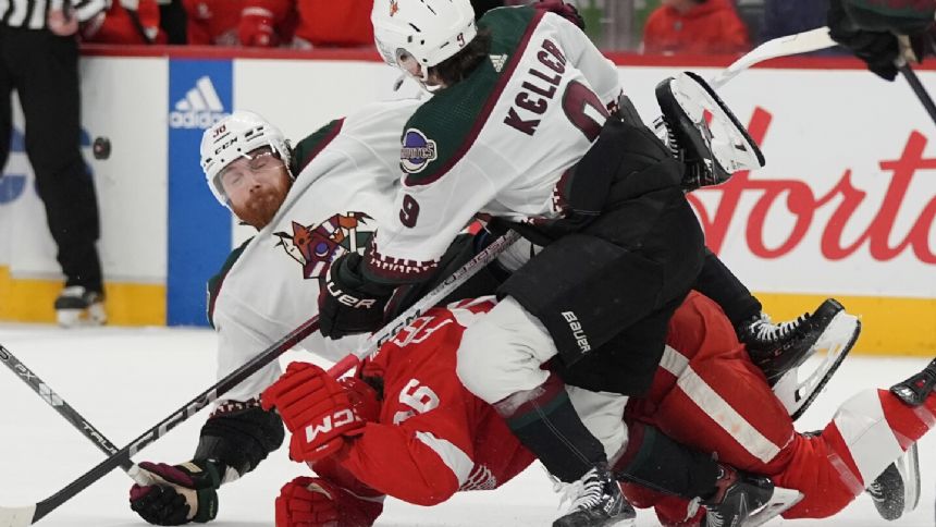 Coyotes win 4-1 against suddenly slumping Red Wings, who have fallen out of NHL wild-card spot