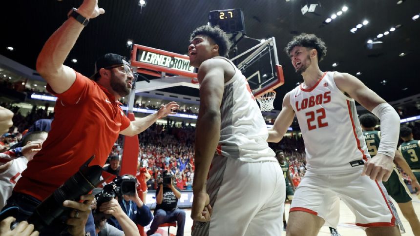 Dent goes length of floor for winning layup in New Mexico's 68-66 win over No. 22 Colorado State