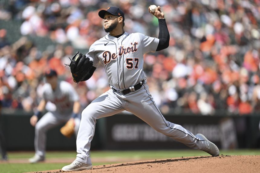 Detroit's Rodriguez has perfect game through 6 at Baltimore