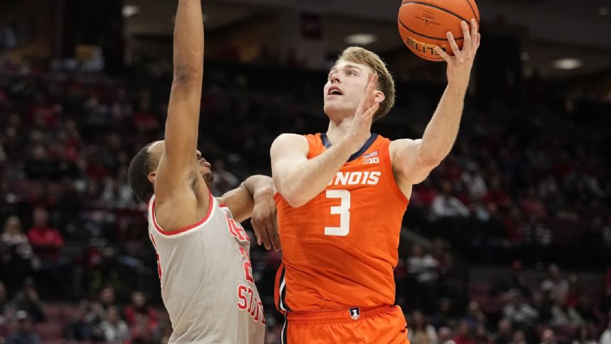 Domask and Shannon each score 23 as No. 14 Illinois beats Ohio State 87-75