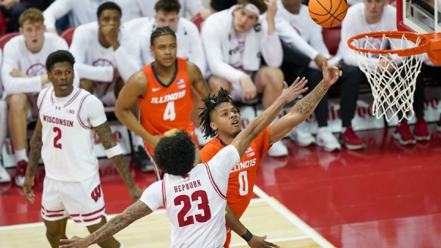 Domask and Shannon help No. 13 Illinois win 91-83 to continue Wisconsin's slide