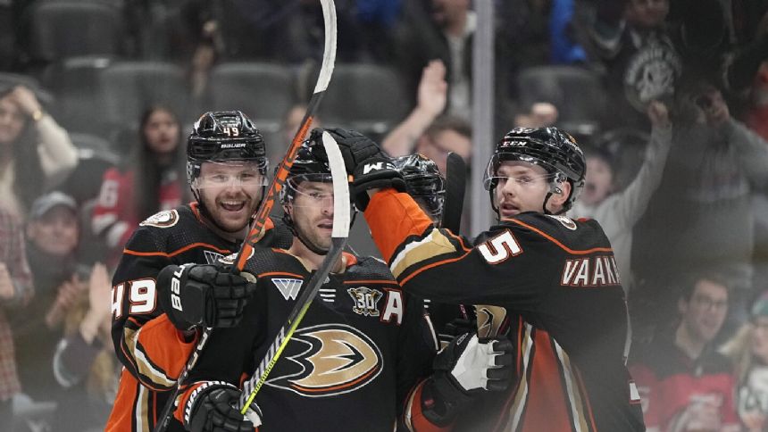 Dostal stops Hughes' penalty shot with 2.1 seconds left in the Anaheim Ducks' 4-3 win over Devils