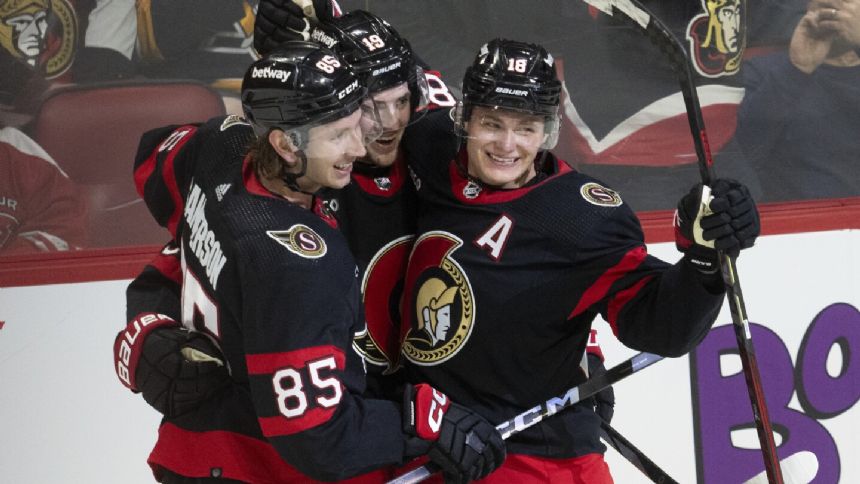 Drake Batherson's OT goal lifts Senators over Penguins 2-1, stops 7-game skid