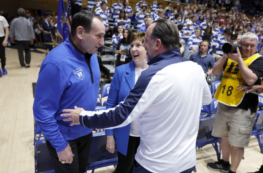 Duke edges Notre Dame with Coach K in the house 68-64