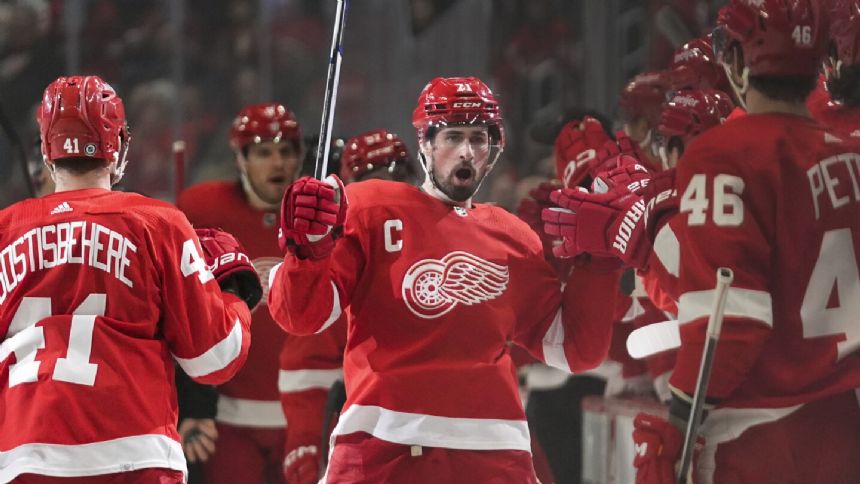 Dylan Larkin scores 2 goals as the Detroit Red Wings beat the slumping Los Angeles Kings 5-3