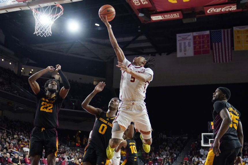 Ellis scores 28 as USC beats Arizona State 68-65