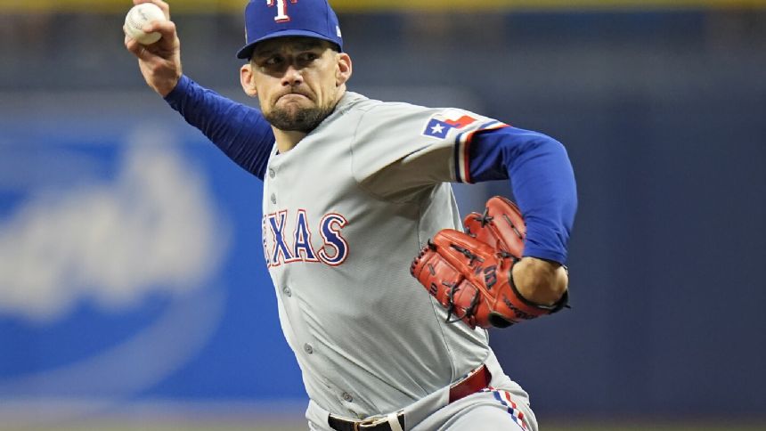 Eovaldi strikes out 8 in 7 shutout innings, Seager homers and Rangers beat Rays 4-1