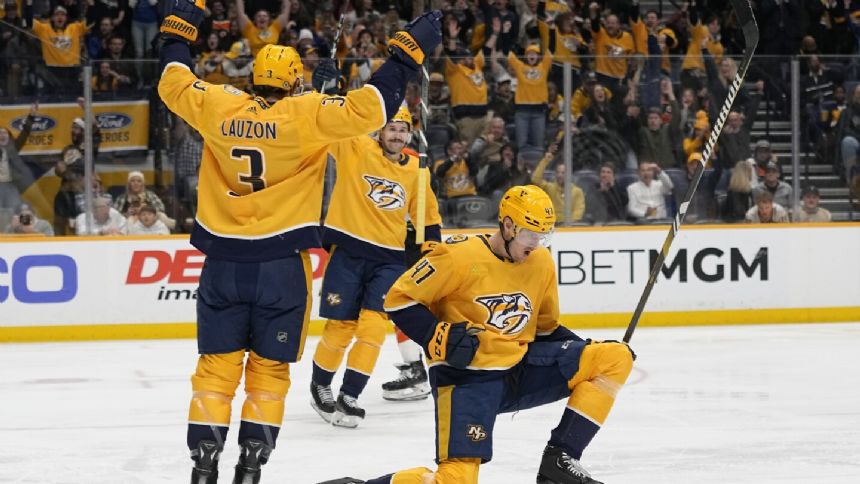 Filip Forsberg scores 18 seconds into overtime as the Predators beat Flyers 3-2