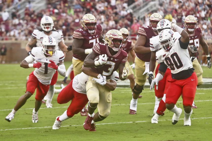 Florida St. runs over Duquesne in opener