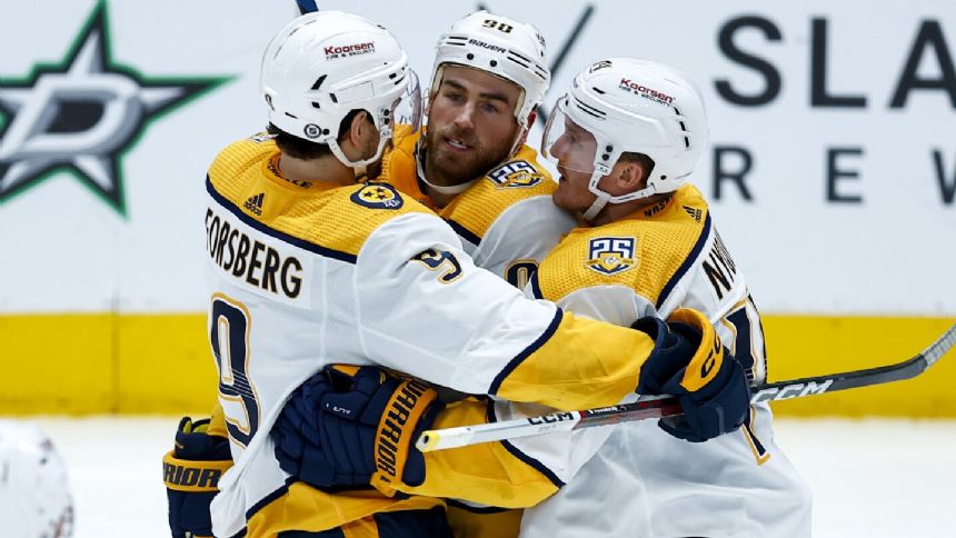 Forsberg and O'Reilly lead Predators to 6-3 victory over Stars